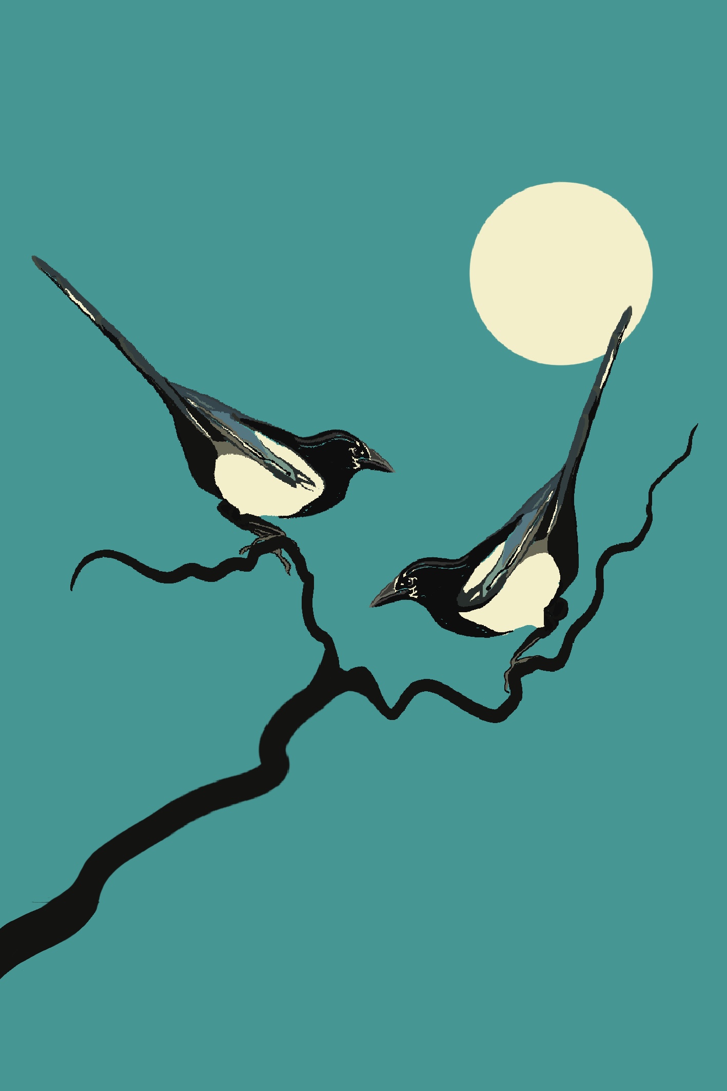Two for joy tea towel