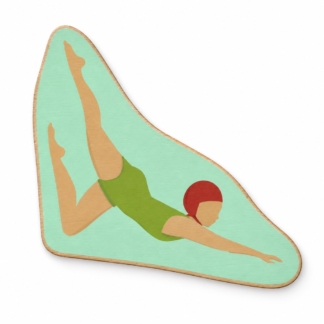 Swimmer magnet green