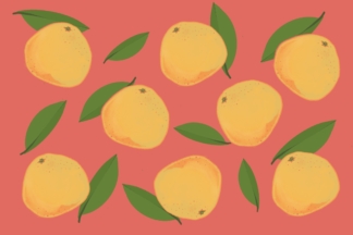 Oranges tea towel
