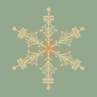 green snowflake card