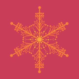 Pink snowflake card