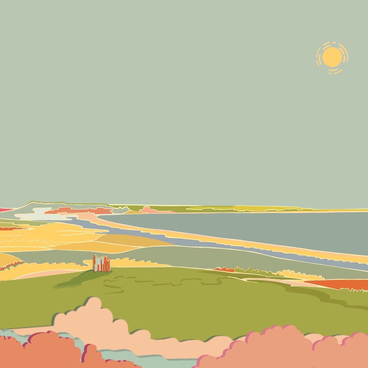 Towards Portland Greetings card