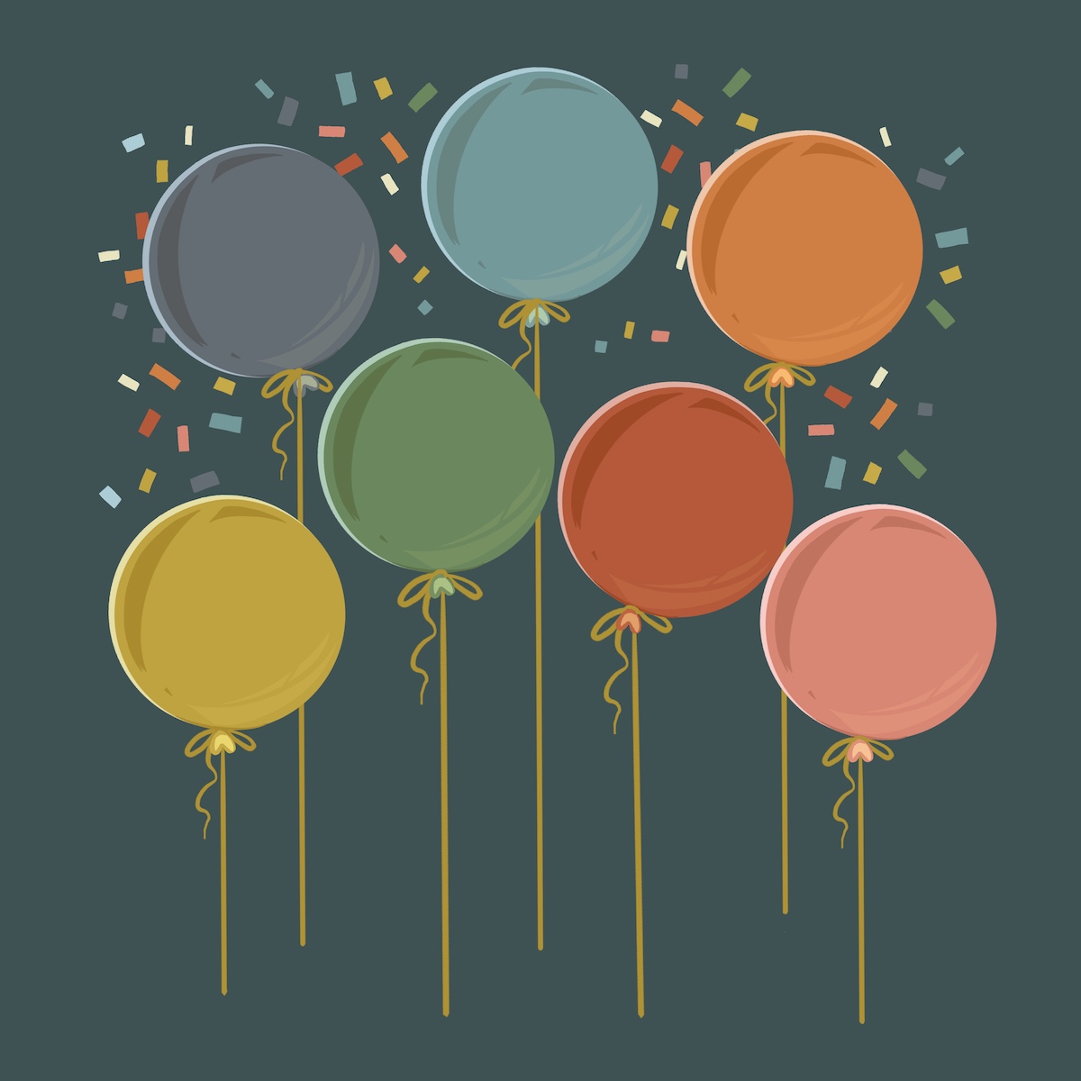 Uplifting balloons greetings card